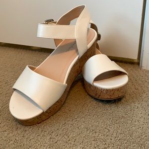 City Classified White Platform Sandals